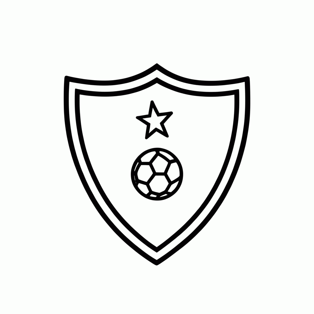Desenho de Escudo da Seleção do Egito para colorir e imprimir grátis em folha A4