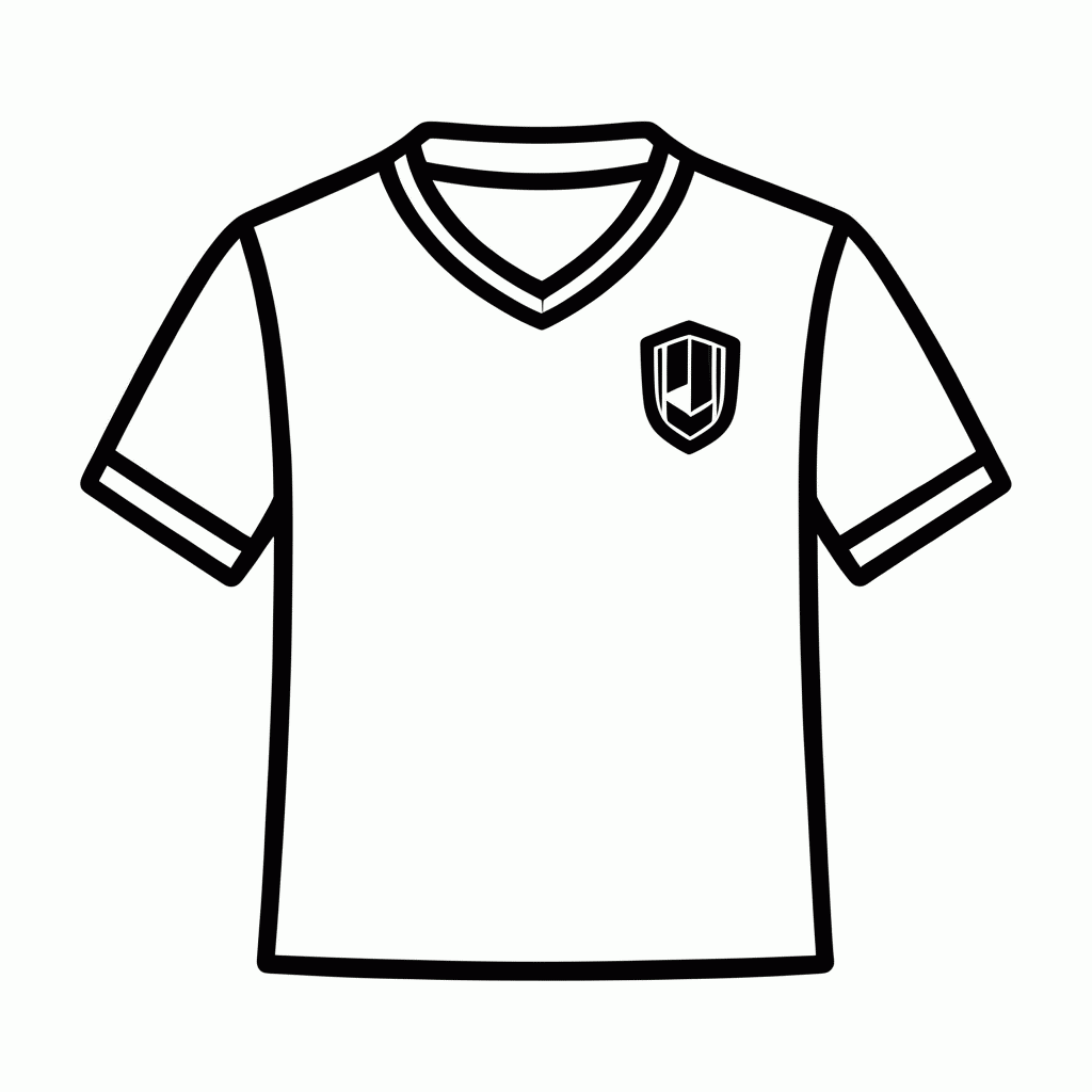Desenho de Camisa Reserva do Equador para colorir e imprimir grátis em folha A4