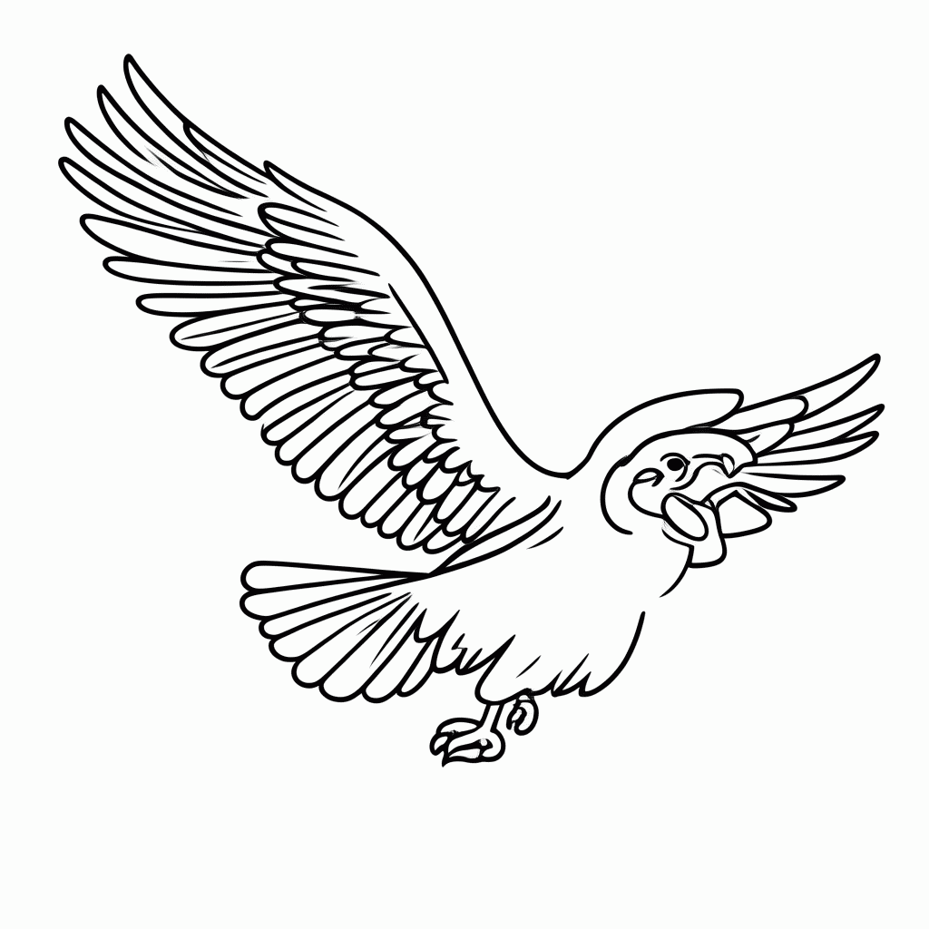 Desenho de Condor do Equador para colorir e imprimir grátis em folha A4