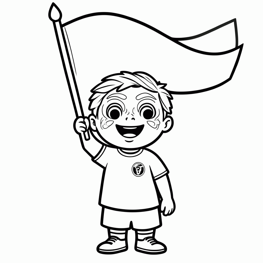 Desenho de Torcedor da Escócia para colorir e imprimir grátis em folha A4