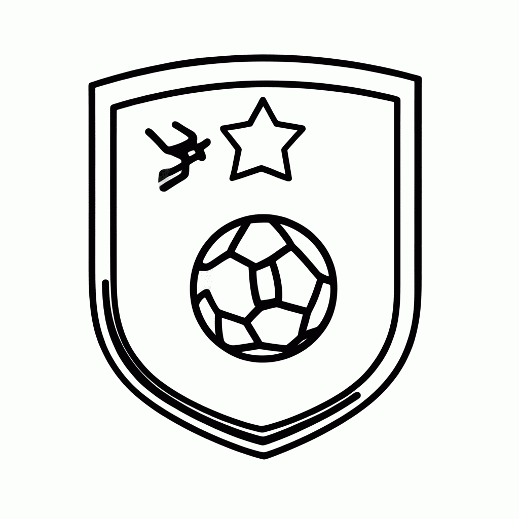 Desenho de Escudo da Seleção da Espanha para colorir e imprimir grátis em folha A4