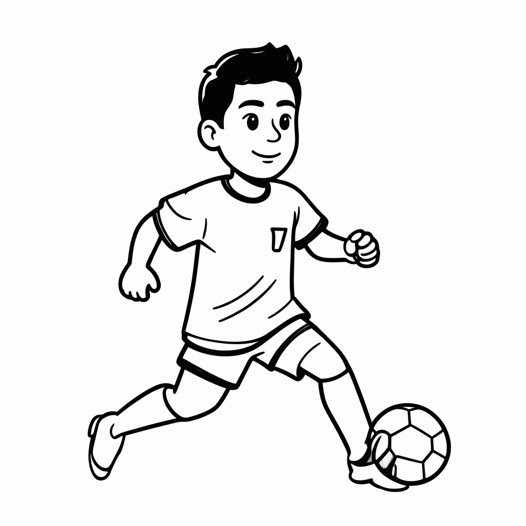 Desenho de Christian Pulisic (Estados Unidos) para colorir e imprimir grátis em folha A4