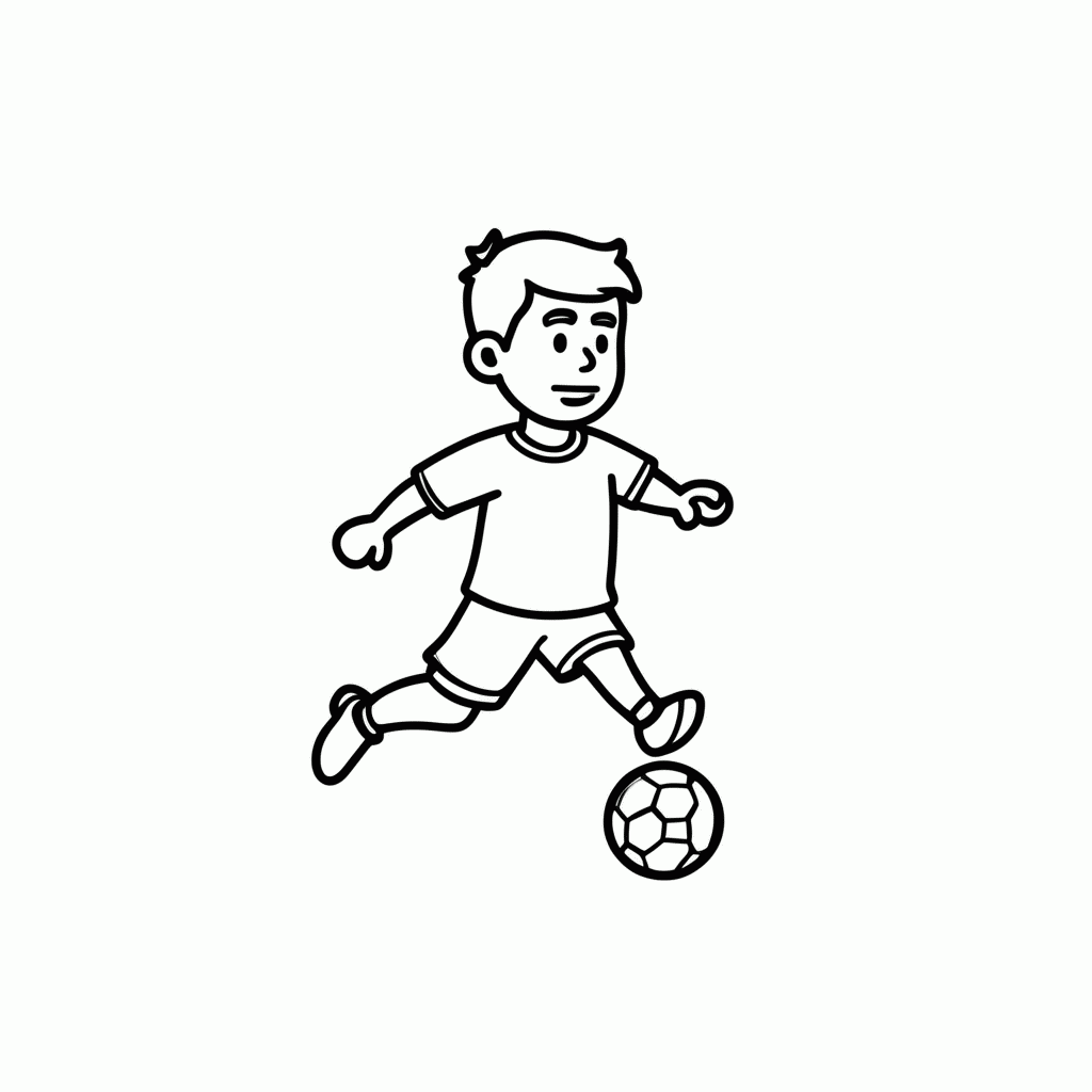Desenho de Ousmane Dembélé (França) para colorir e imprimir grátis em folha A4