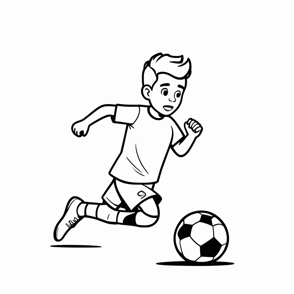 Desenho de Kylian Mbappé (França) para colorir e imprimir grátis em folha A4