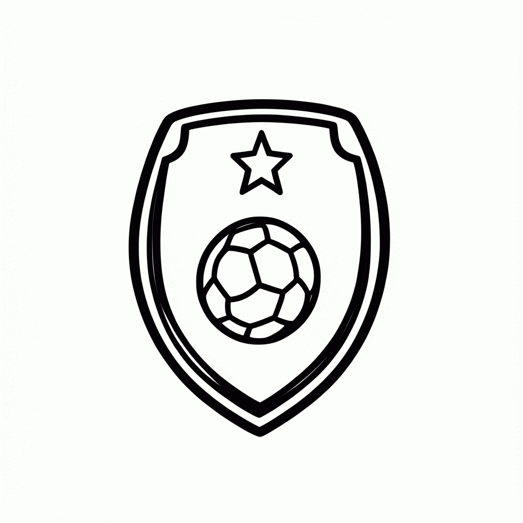 Desenho de Escudo da Seleção de Gana para colorir e imprimir grátis em folha A4