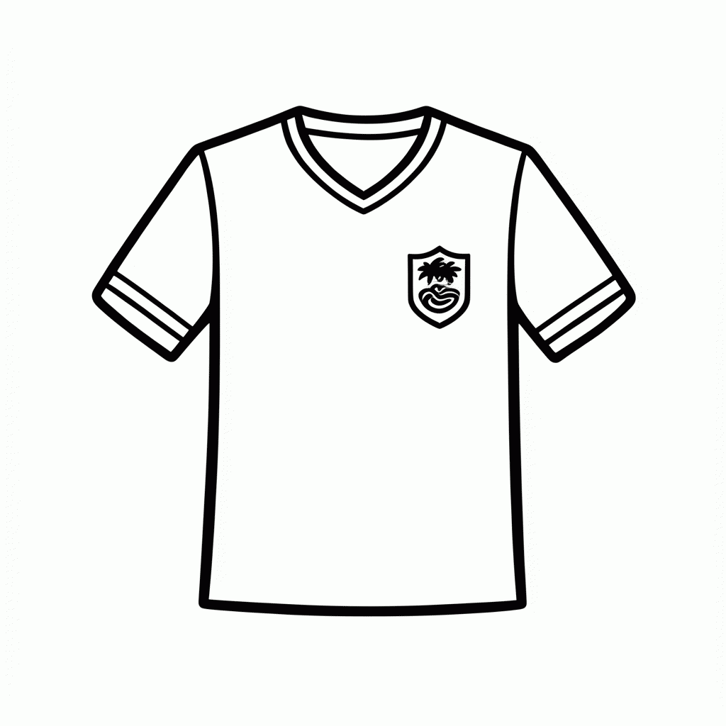 Desenho de Camisa Titular do Haiti para colorir e imprimir grátis em folha A4