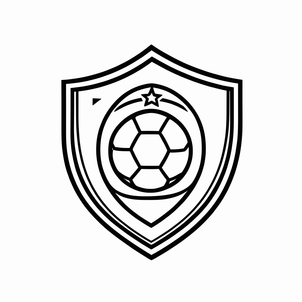 Desenho de Escudo da Seleção do Haiti para colorir e imprimir grátis em folha A4