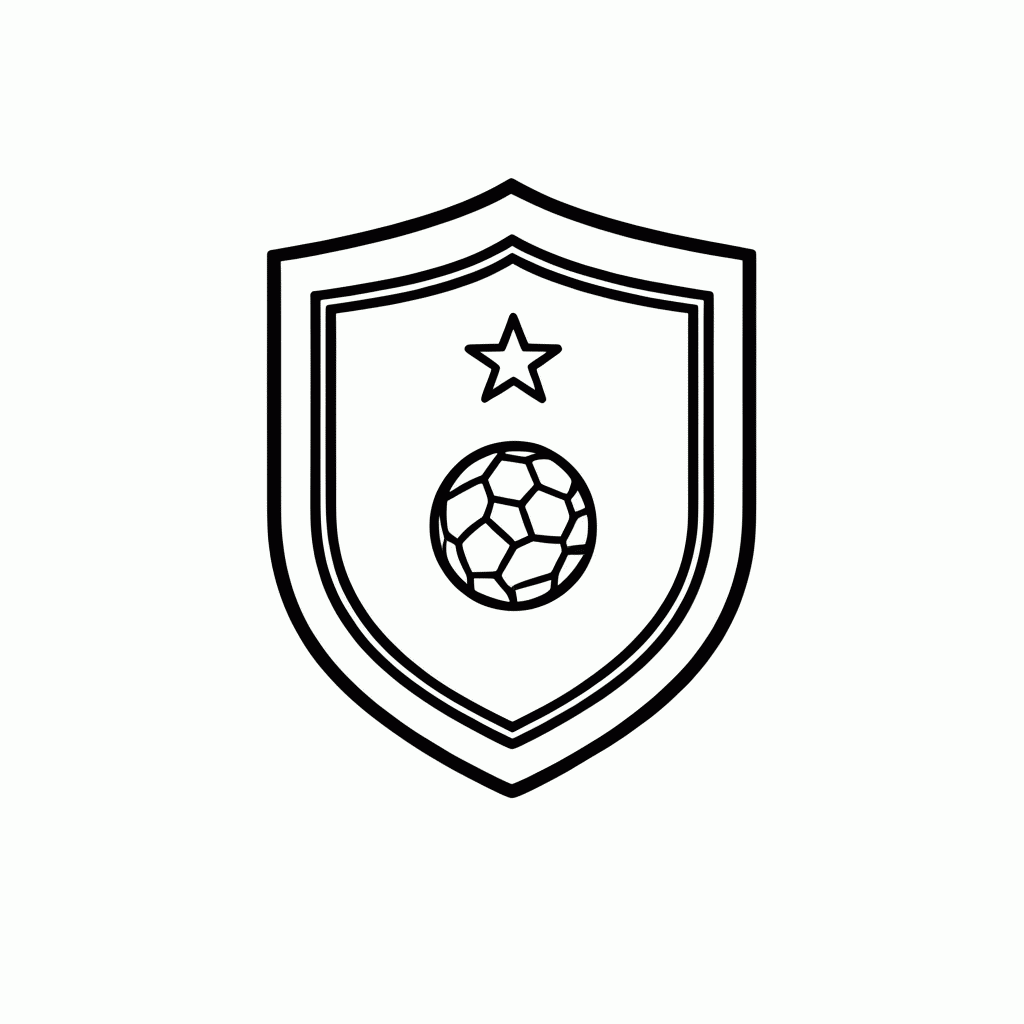 Desenho de Escudo da Seleção da Holanda para colorir e imprimir grátis em folha A4