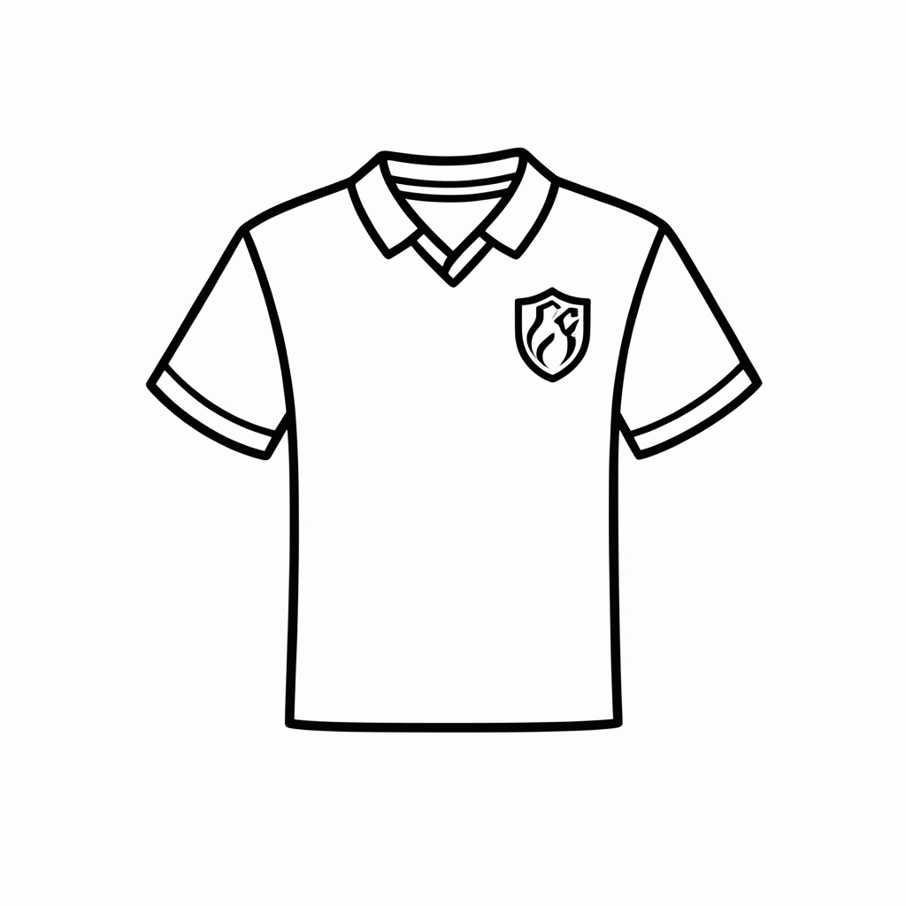 Desenho de Camisa Reserva da Inglaterra para colorir e imprimir grátis em folha A4
