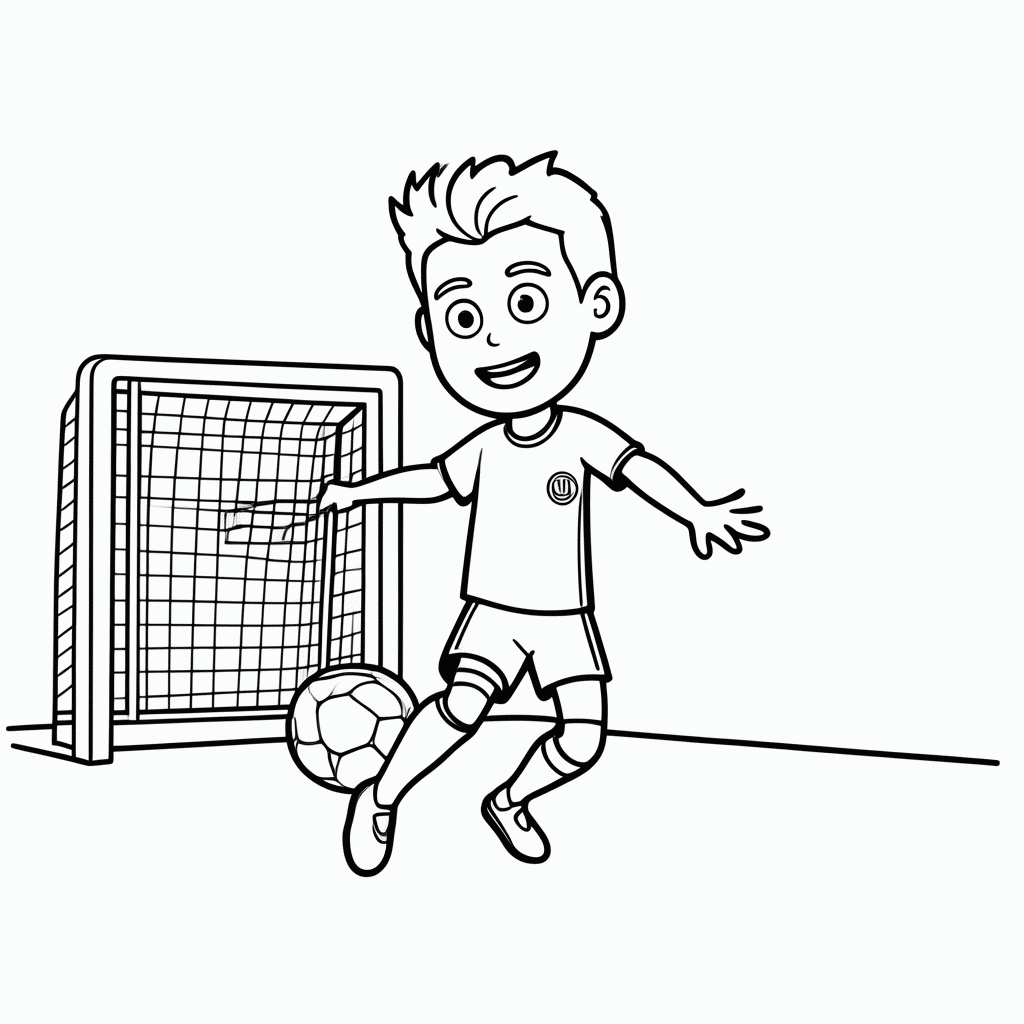 Desenho de Harry Kane (Inglaterra) para colorir e imprimir grátis em folha A4
