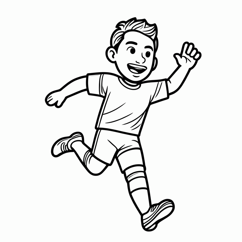 Desenho de Sardar Azmoun (Irã) para colorir e imprimir grátis em folha A4