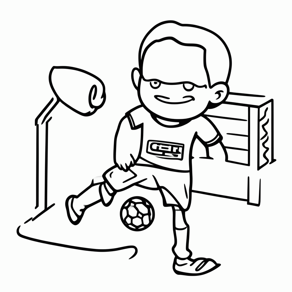 Desenho de Mehdi Taremi (Irã) para colorir e imprimir grátis em folha A4
