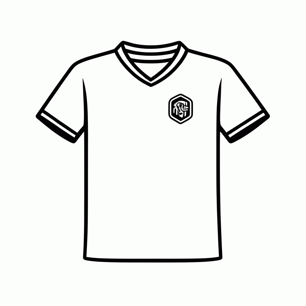 Desenho de Camisa Titular do Iraque para colorir e imprimir grátis em folha A4