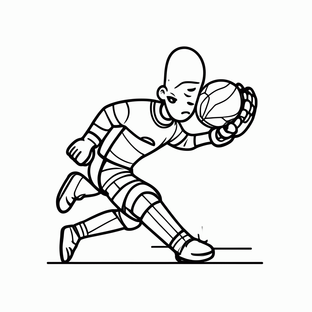 Desenho de Goleiro do Iraque para colorir e imprimir grátis em folha A4