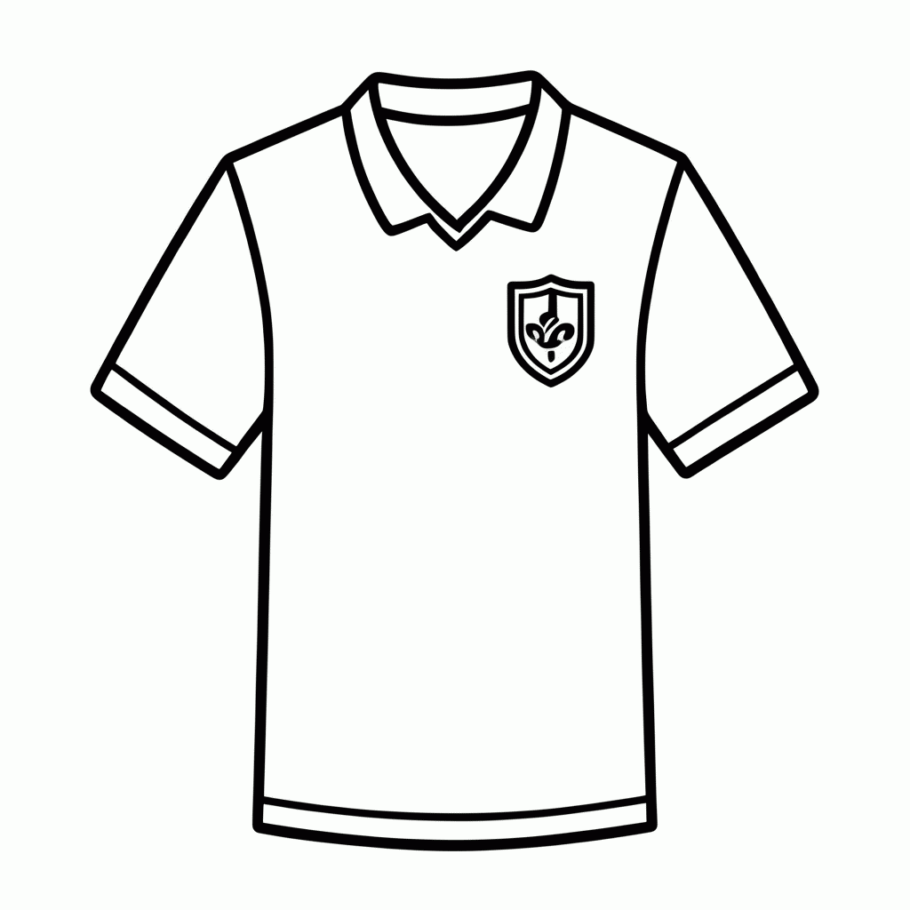 Desenho de Camisa Titular do Japão para colorir e imprimir grátis em folha A4