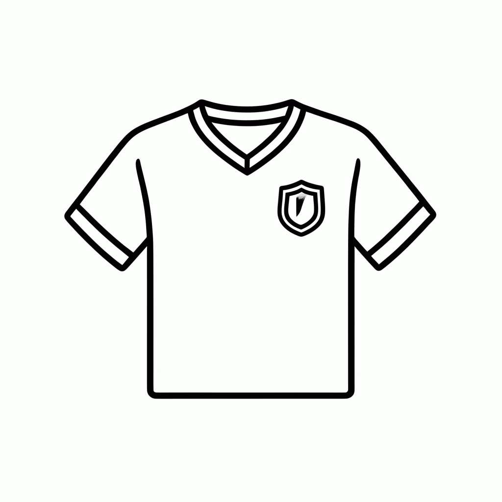 Desenho de Camisa Reserva da Jordânia para colorir e imprimir grátis em folha A4