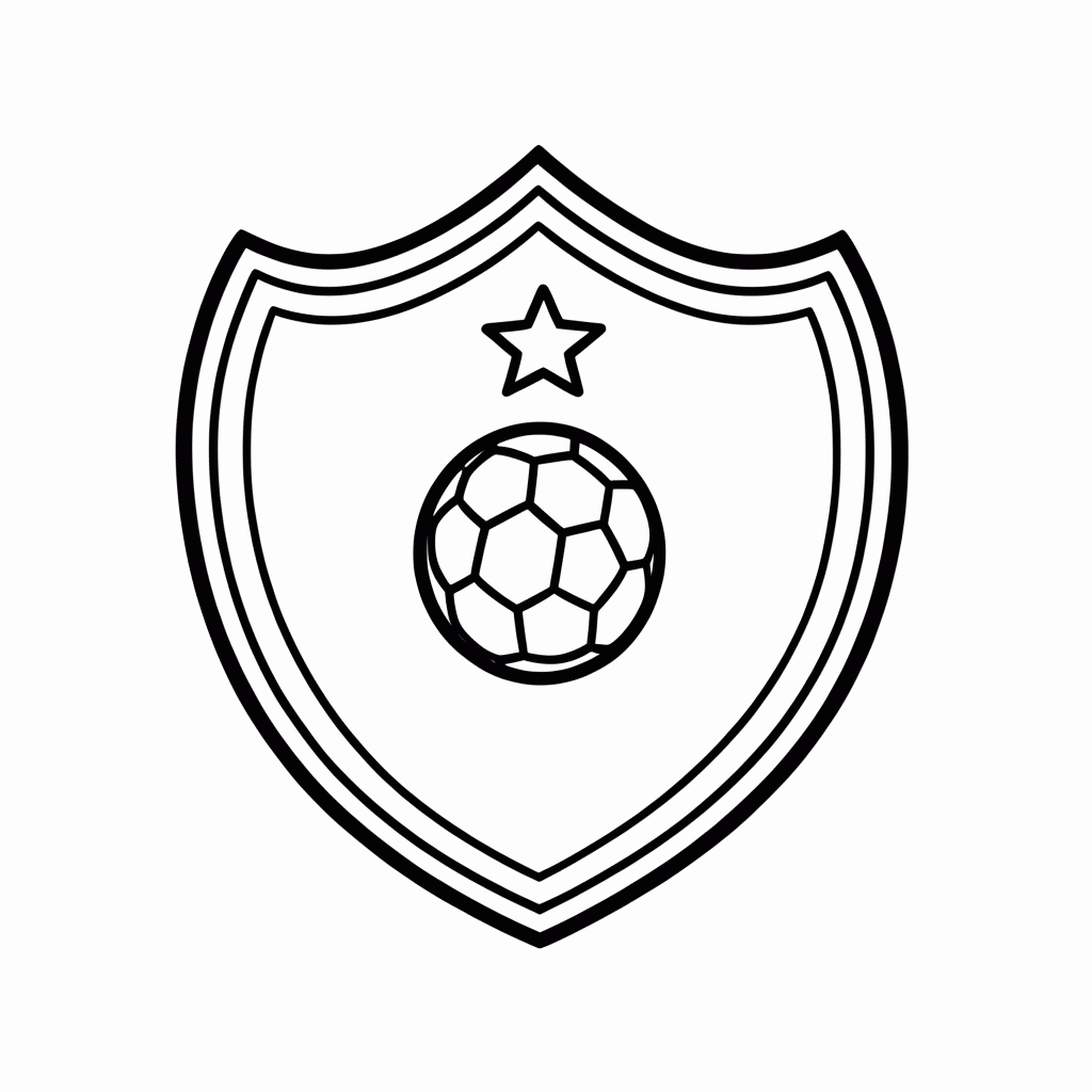 Desenho de Escudo da Seleção da Jordânia para colorir e imprimir grátis em folha A4