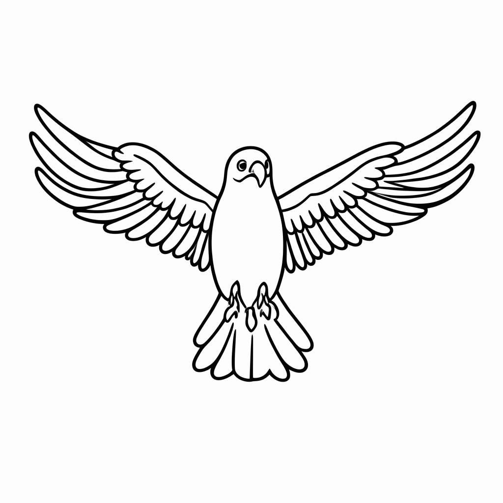 Desenho de Falcão da Jordânia para colorir e imprimir grátis em folha A4