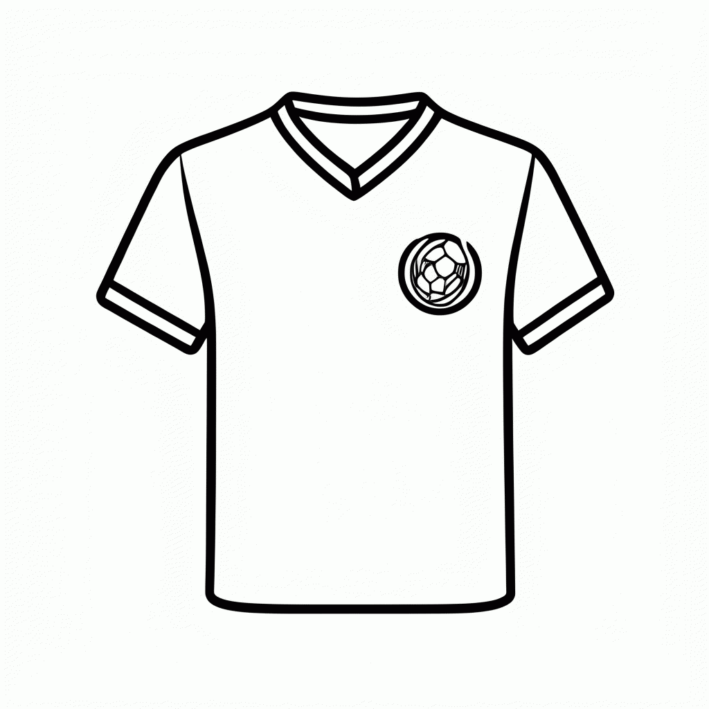 Desenho de Camisa Reserva do Marrocos para colorir e imprimir grátis em folha A4
