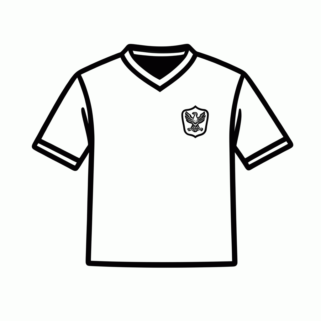Desenho de Camisa Titular do México para colorir e imprimir grátis em folha A4