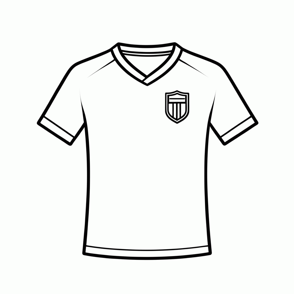 Desenho de Camisa Reserva da Nova Zelândia para colorir e imprimir grátis em folha A4