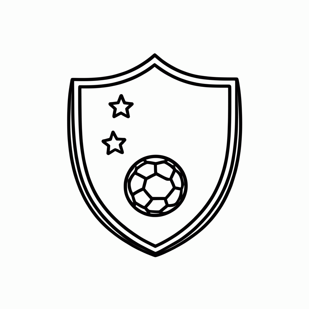 Desenho de Escudo da Seleção da Nova Zelândia para colorir e imprimir grátis em folha A4
