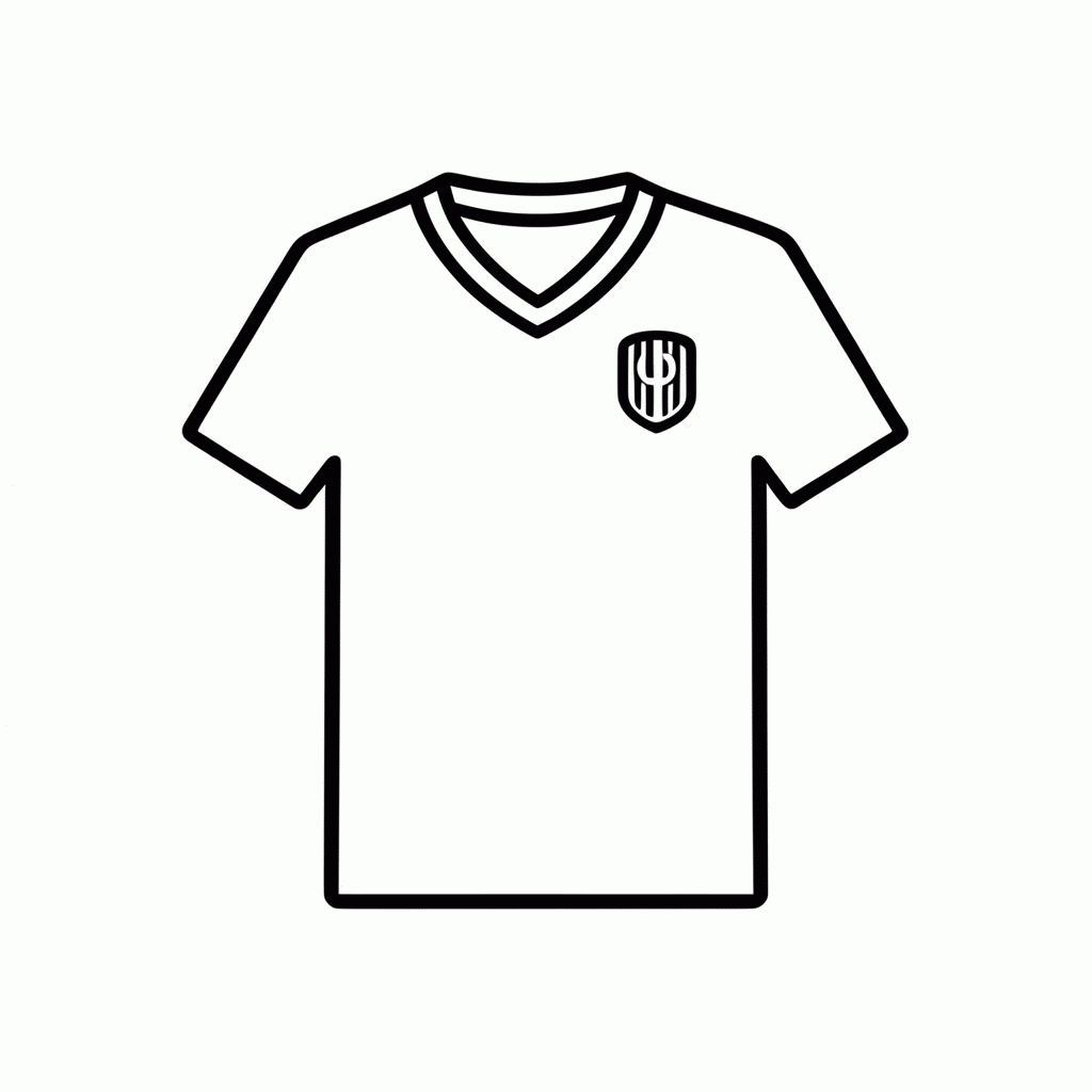 Desenho de Camisa Reserva do Paraguai para colorir e imprimir grátis em folha A4