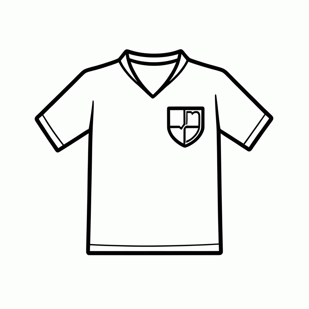 Desenho de Camisa Titular de Portugal para colorir e imprimir grátis em folha A4