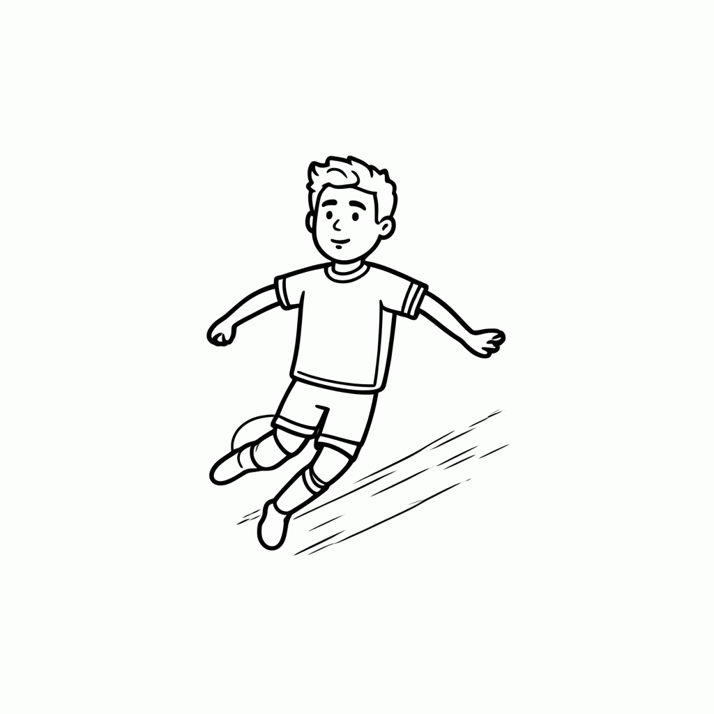 Desenho de Bruno Fernandes (Portugal) para colorir e imprimir grátis em folha A4