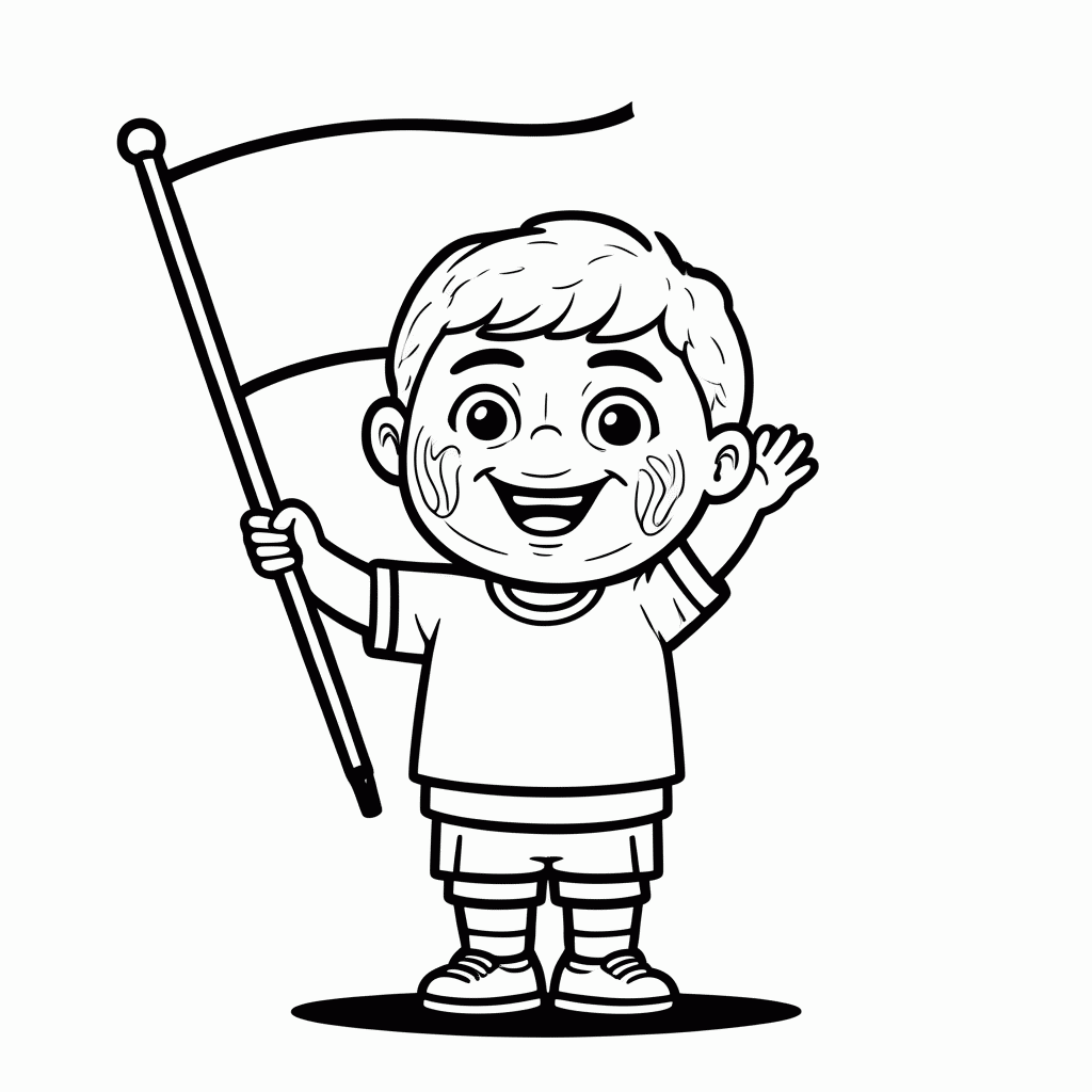 Desenho de Torcedor de Portugal para colorir e imprimir grátis em folha A4