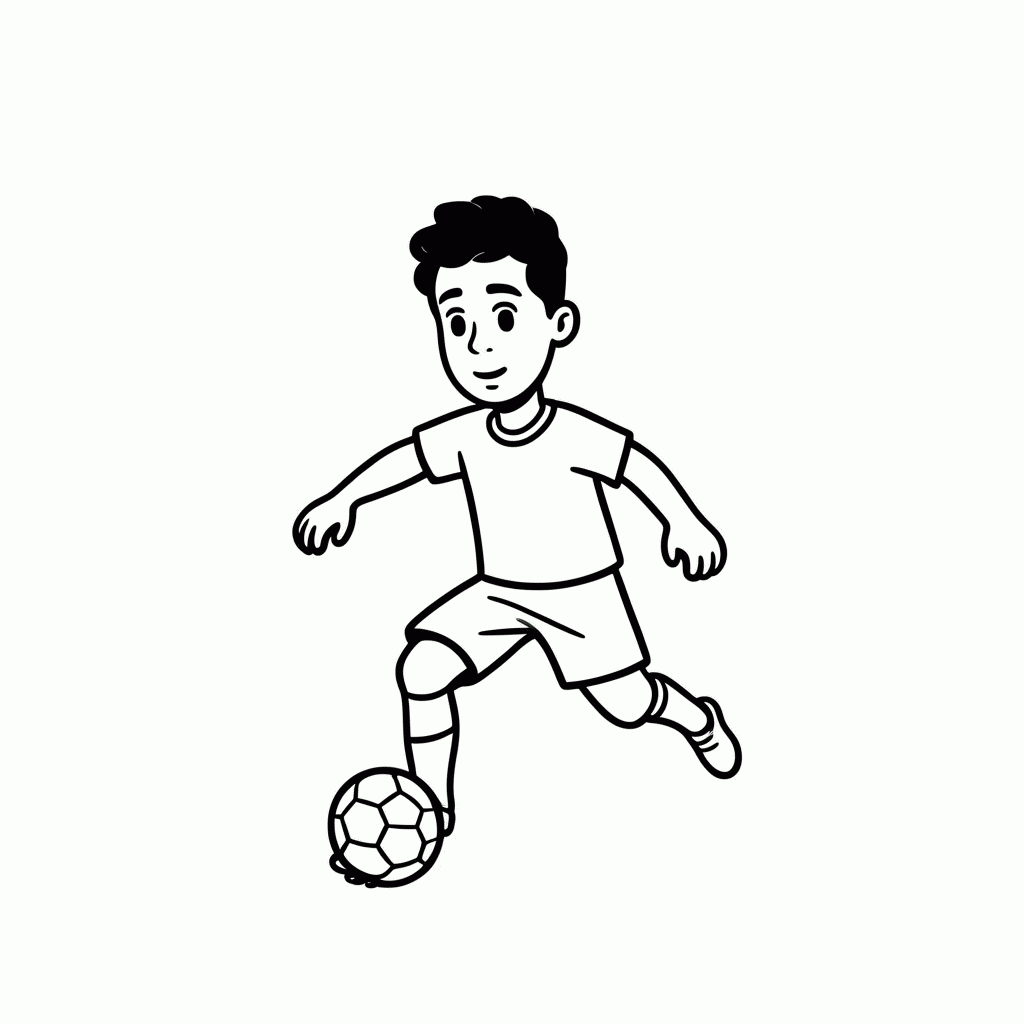 Desenho de Sadio Mané (Senegal) para colorir e imprimir grátis em folha A4