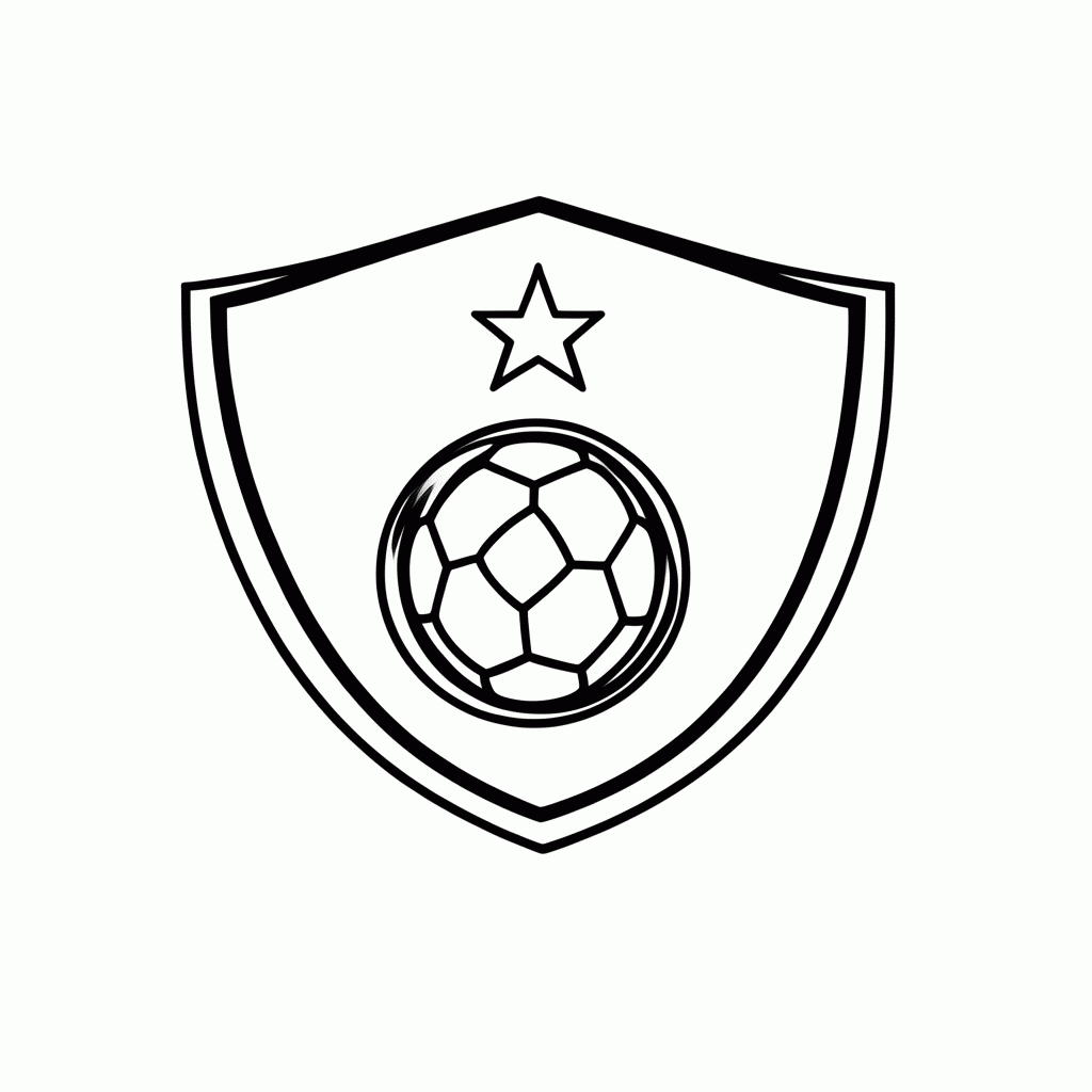 Desenho de Escudo da Seleção do Senegal para colorir e imprimir grátis em folha A4
