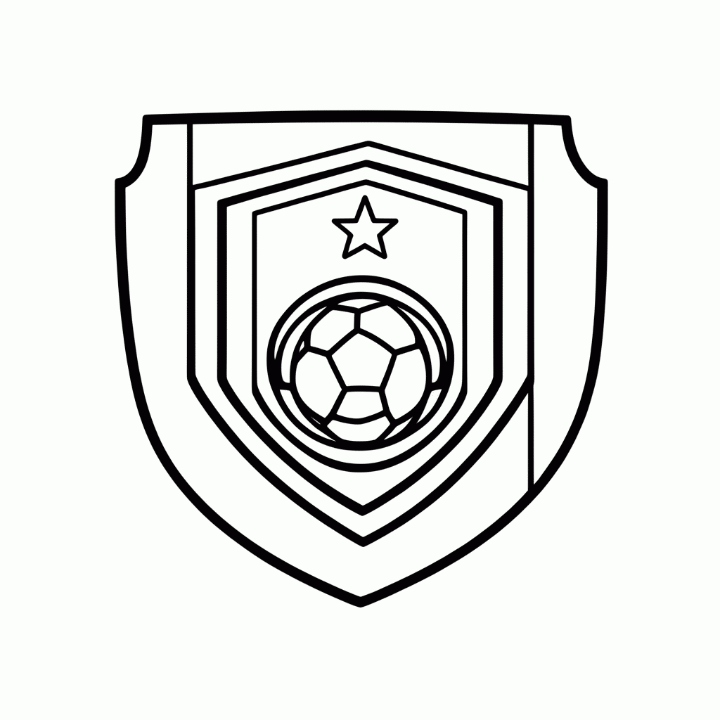 Desenho de Escudo da Seleção da Suécia para colorir e imprimir grátis em folha A4