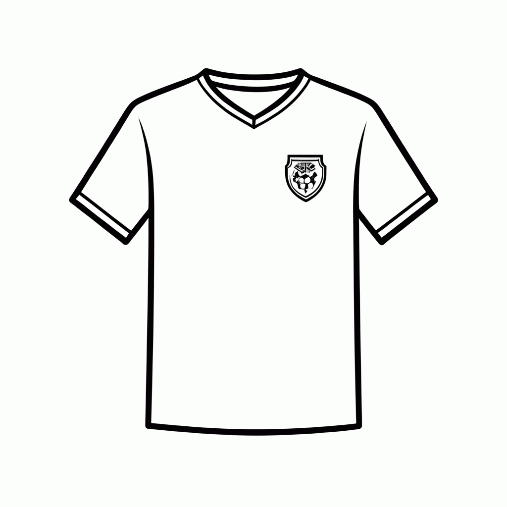 Desenho de Camisa Reserva da Tchéquia para colorir e imprimir grátis em folha A4