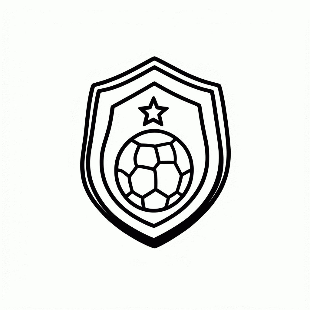 Desenho de Escudo da Seleção da Tchéquia para colorir e imprimir grátis em folha A4