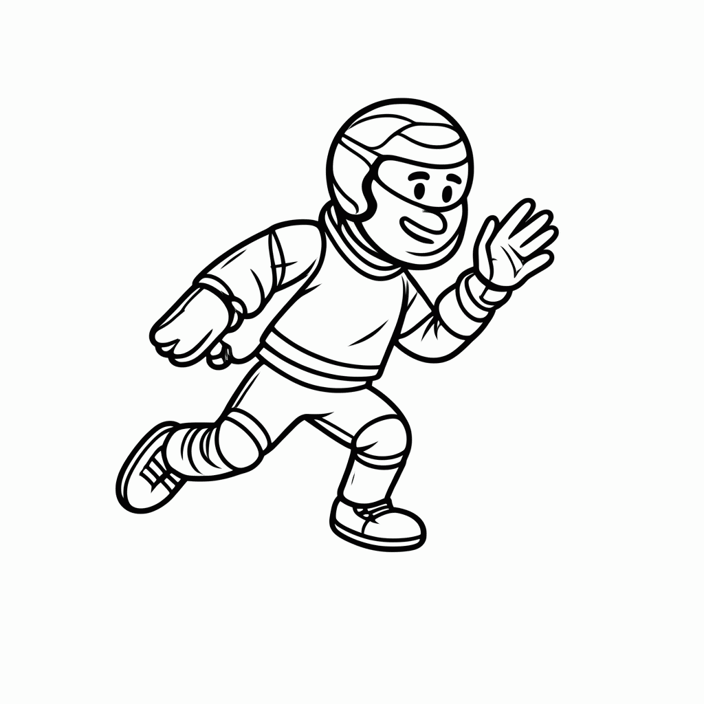 Desenho de Goleiro da Tunísia para colorir e imprimir grátis em folha A4