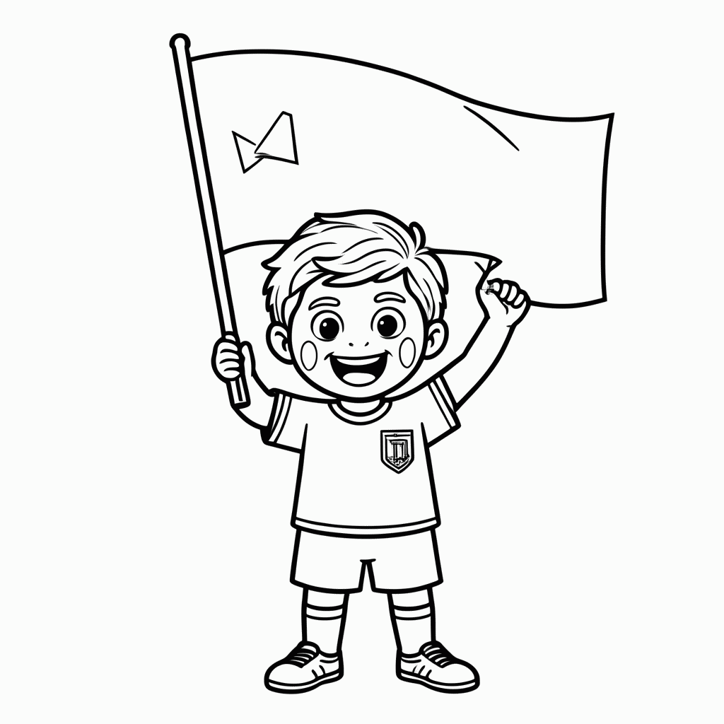 Desenho de Torcedor da Turquia para colorir e imprimir grátis em folha A4