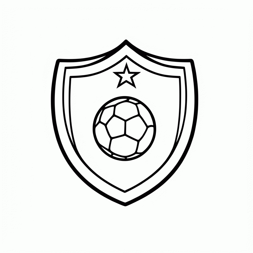 Desenho de Escudo da Seleção do Uruguai para colorir e imprimir grátis em folha A4