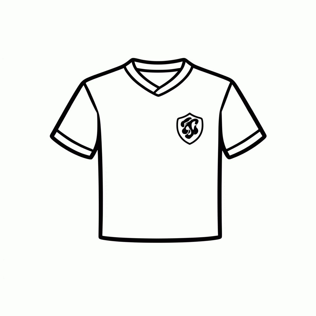 Desenho de Camisa Titular do Uzbequistão para colorir e imprimir grátis em folha A4
