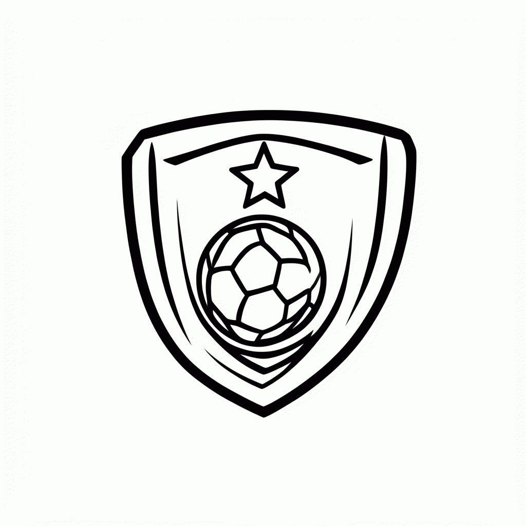Desenho de Escudo da Seleção do Uzbequistão para colorir e imprimir grátis em folha A4