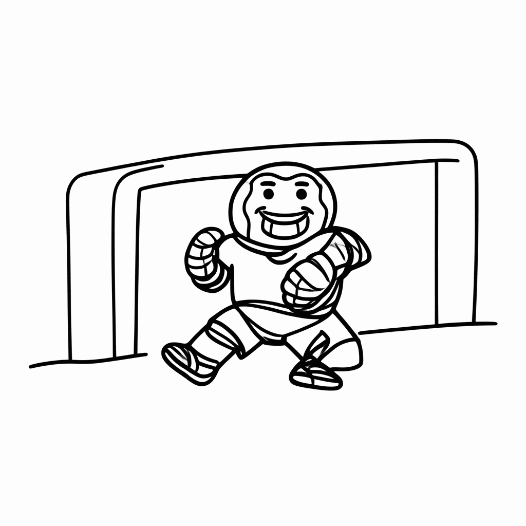 Desenho de Goleiro do Uzbequistão para colorir e imprimir grátis em folha A4
