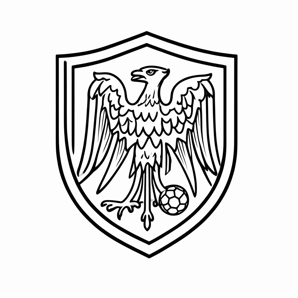 Desenho de Símbolo da Seleção da Áustria para colorir e imprimir grátis em folha A4