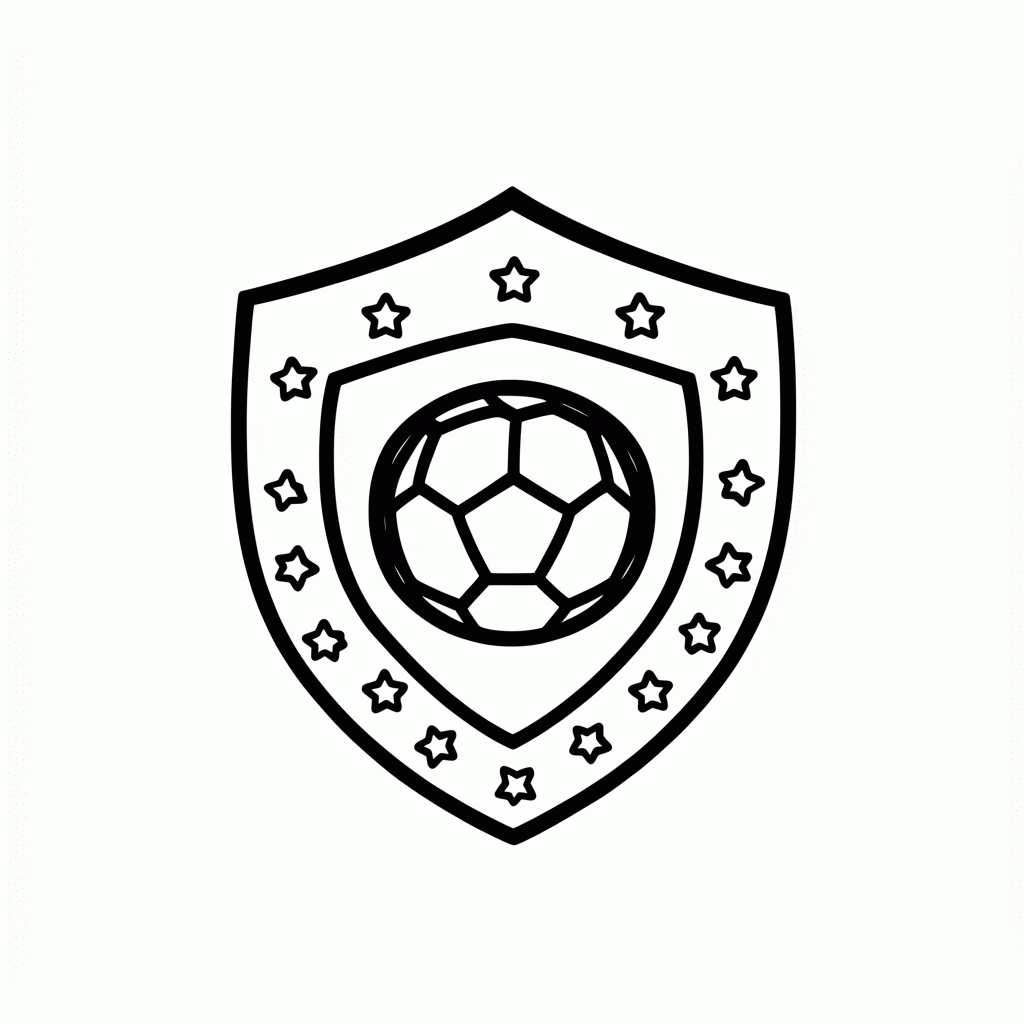 Desenho de Símbolo da Seleção de Cabo Verde para colorir e imprimir grátis em folha A4