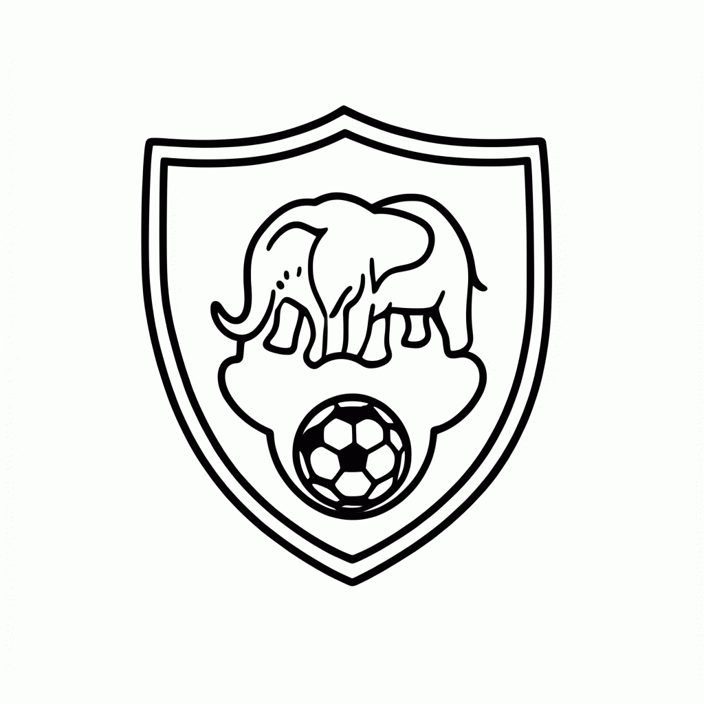 Desenho de Símbolo da Seleção da Costa do Marfim para colorir e imprimir grátis em folha A4