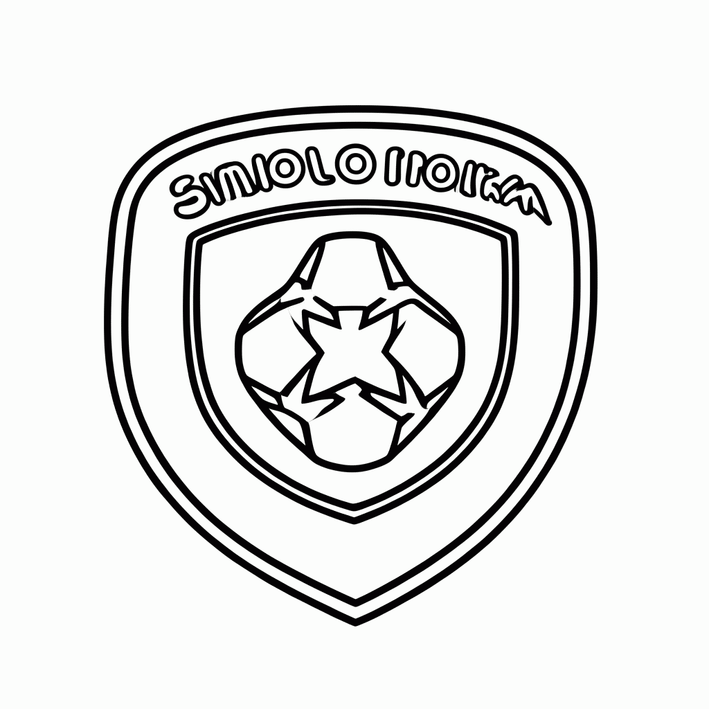 Desenho de Símbolo da Seleção Croata para colorir e imprimir grátis em folha A4