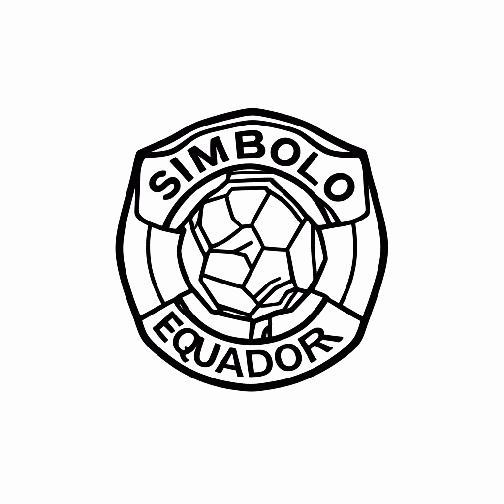 Desenho de Símbolo da Seleção Equatoriana para colorir e imprimir grátis em folha A4