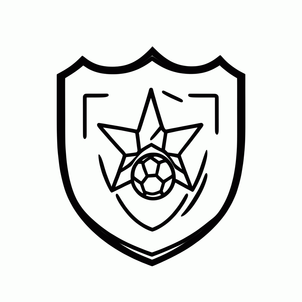Desenho de Símbolo da Seleção de Gana para colorir e imprimir grátis em folha A4