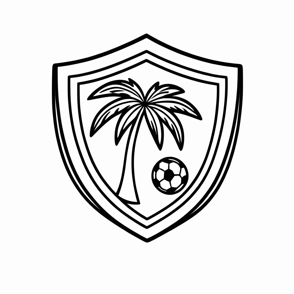 Desenho de Símbolo da Seleção do Haiti para colorir e imprimir grátis em folha A4