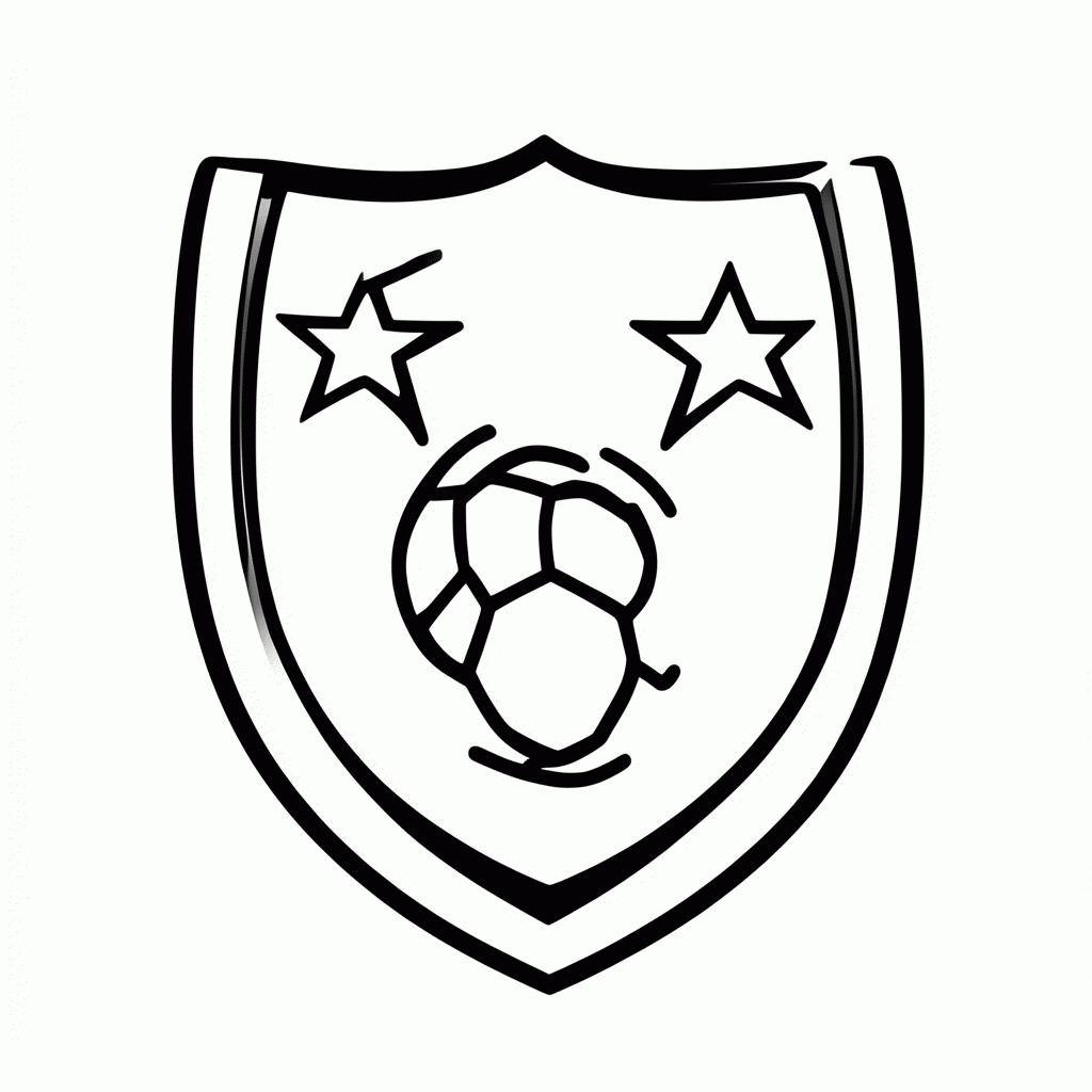 Desenho de Símbolo da Seleção do Panamá para colorir e imprimir grátis em folha A4