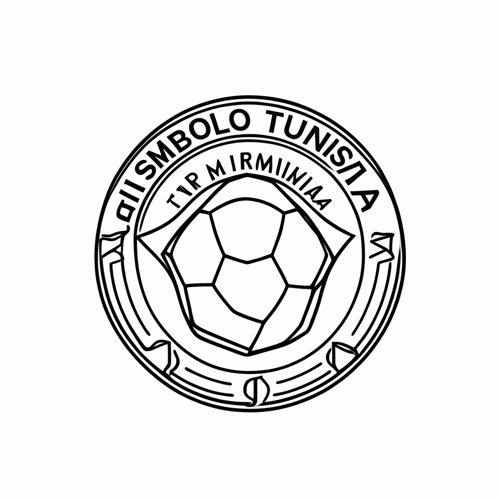 Desenho de Símbolo da Seleção da Tunísia para colorir e imprimir grátis em folha A4